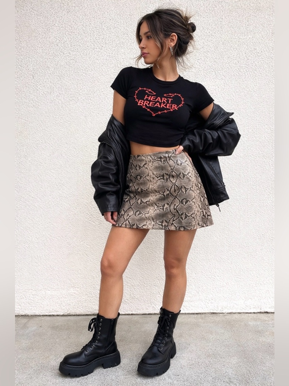BLANKNYC Snakeskin Mini Skirt Size 27 Y2K Grunge Baddie Animal Print